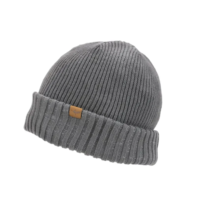 Sealskinz Bacton Waterproof Cold Weather Roll Cuff Beanie in Grey